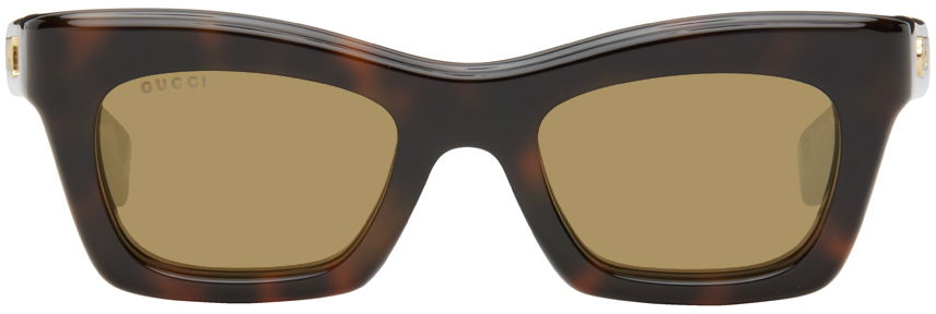 Aurinkolasit Gucci Brown Rectangular Sunglasses Ruskea | GG1773S, 0