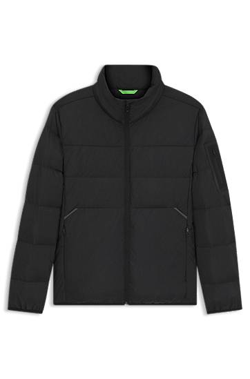 Puffer takki BOSS Water-repellent down jacket with sleeve pocket Musta | 50544322