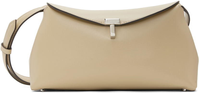 Olkalaukku TOTEME Toteme T-Lock Leather Clutch Beige | 234-WAL950-LE0025