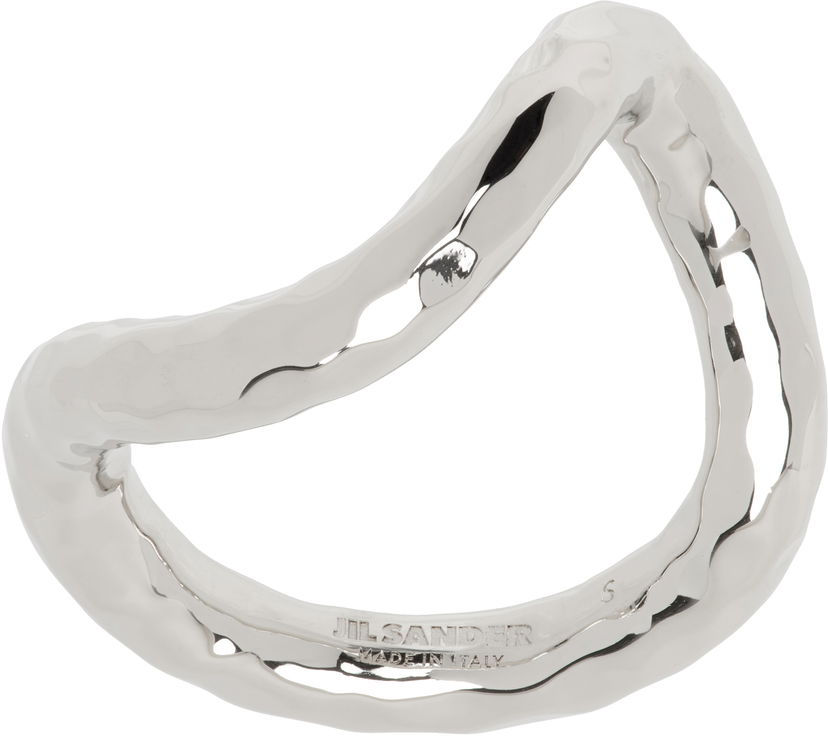 Sormus Jil Sander Jil Sander Hammered Ring Metallinen | J30UQ0039_P6959