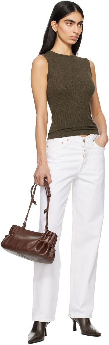 Tankkitoppi AGOLDE AGOLDE Binx Ribbed Tank Top Vihreä | A7292-1352, 3