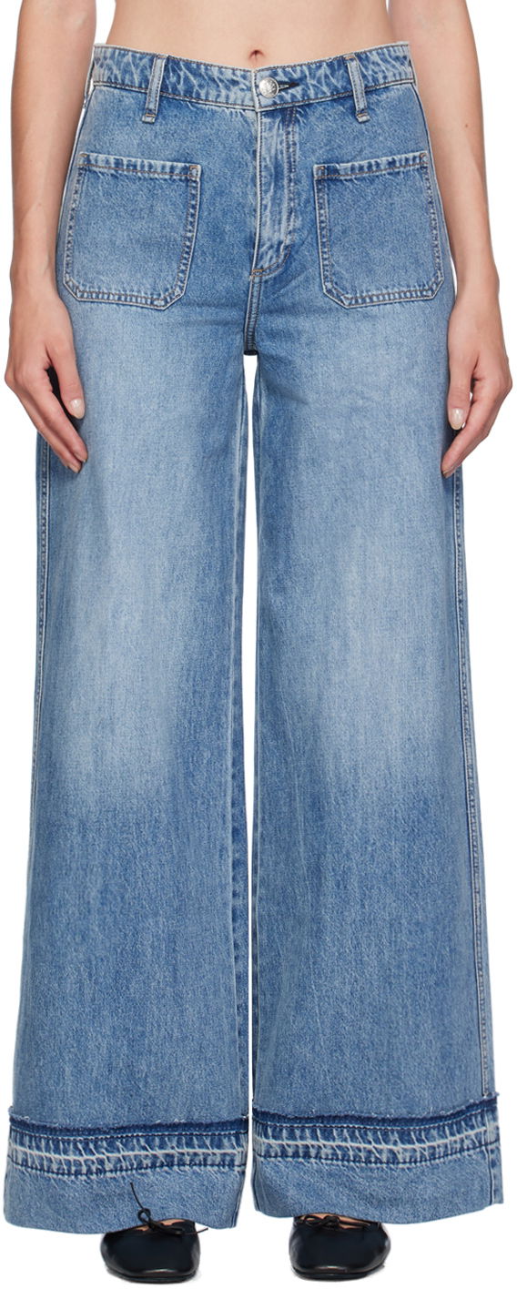 Jeans rag & bone Rag & Bone Marina Wide Leg Jeans Sininen | WDD24F2641F2LI