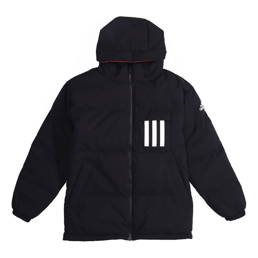 Puffer takki adidas Originals Reversible Hooded Down Jacket Musta | EH4011