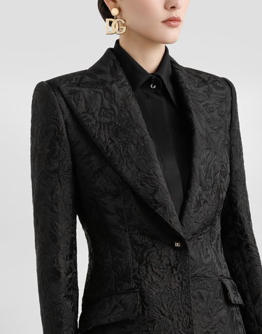 Takki Dolce & Gabbana Dolce & Gabbana Turlington Brocade Jacket Musta | F29UCTGDDBTN0000, 3