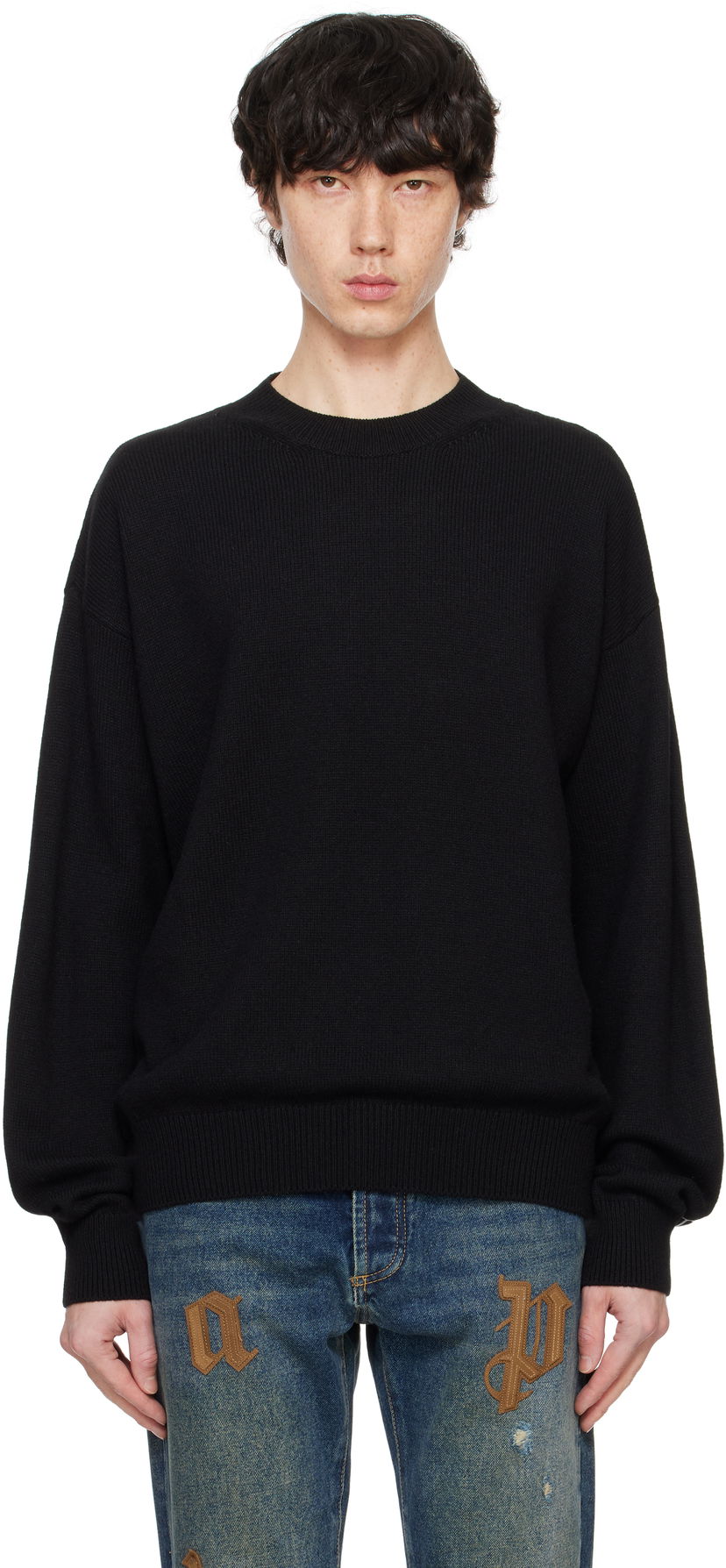 Villapaita Palm Angels Sweater Musta | PMHE054F24KNI0021003
