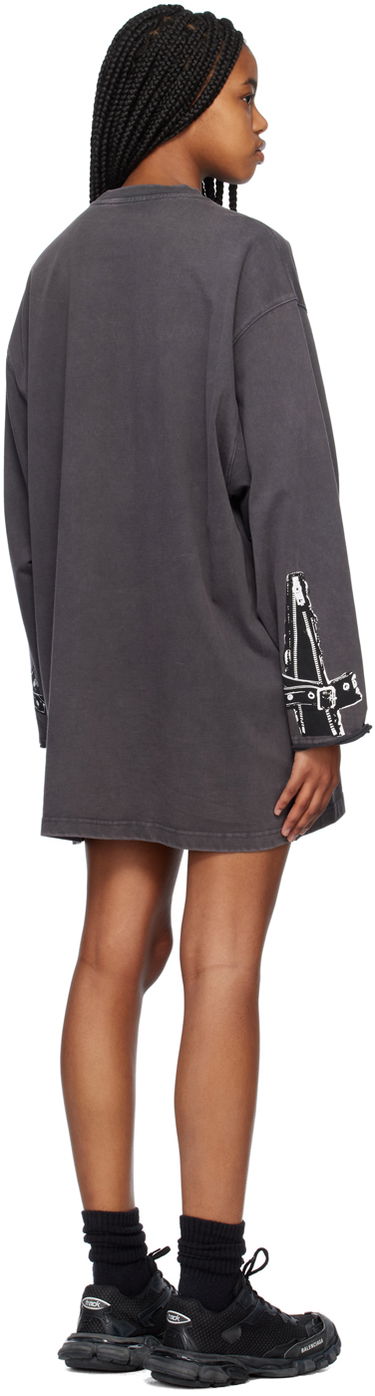 T-paita We11done We11done Trompe L'Oeil T-Shirt Minidress Harmaa | WD-TO1-23-894-W-CH, 2