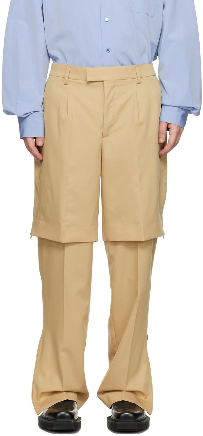 Housut VETEMENTS Layered Trousers Beige | VL16PA340S