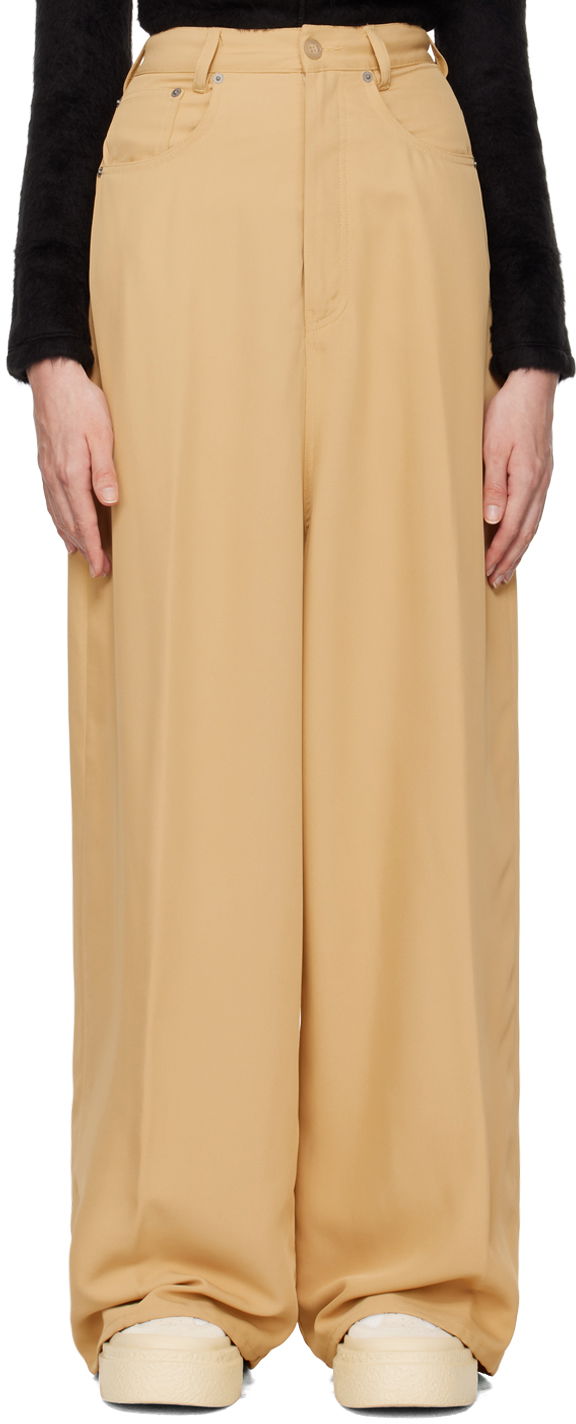 Housut Maison Margiela Fluid Viscose Twill 5 Pocket Trousers Keltainen | S62LB0173 M35225