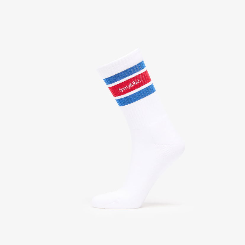Sukat Sporty & Rich Sporty & Rich Serif Logo Socks Valkoinen | AC004622300WH44