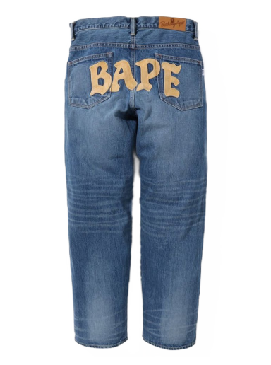 Jeans BAPE Relaxed Fit Denim Jeans Tummansininen | 1I80-150-004