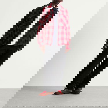 Paita Junya Watanabe Junya Watanabe MAN x Filson Check Zip Overshirt, Size Large Punainen | WP-J011-051-1, 4