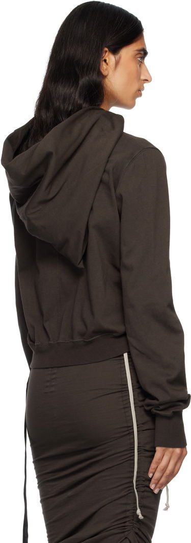 Huppari Rick Owens Concordians Mountain Asymmetrical Zip Hoodie Ruskea | DS02E7247 RIG, 2