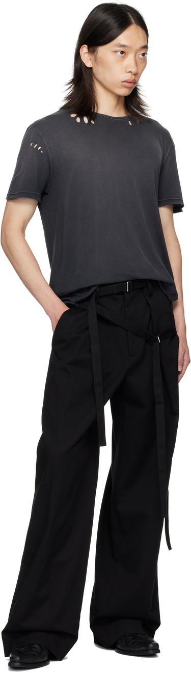 T-paita Ann Demeulemeester Ann Demeulemeester Eternal Eagle Baptist Distressed T-Shirt Musta | B0013414-FA638-098, 3