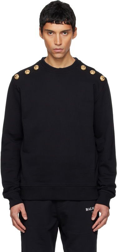 Huppari Balmain Chain Lion Buttons Sweatshirt Musta | FH1JS155JB13, 0