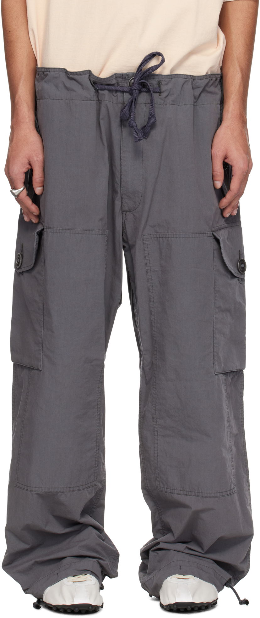 Cargo housut Maison Margiela Maison Margiela Drawstring Cargo Pants Harmaa | S50KA0670 M35289