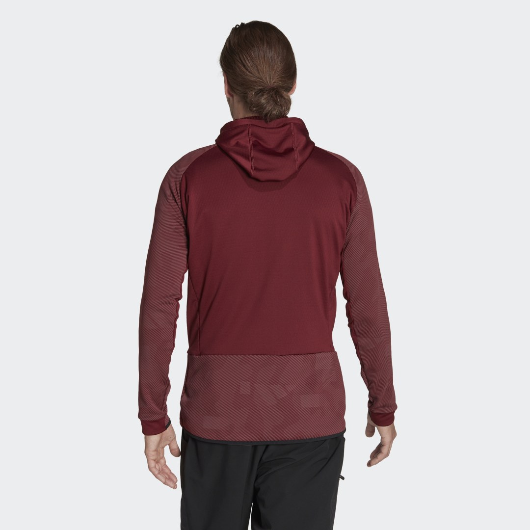 Takki adidas Performance Terrex Tech Flooce Hooded Hiking Fleece Jacket Burgundia | HH9222, 1