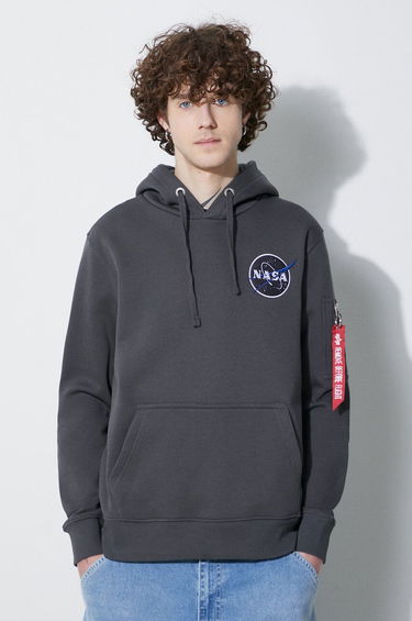 Huppari Alpha Industries NASA Orbit Hoodie Harmaa | 146339., 0