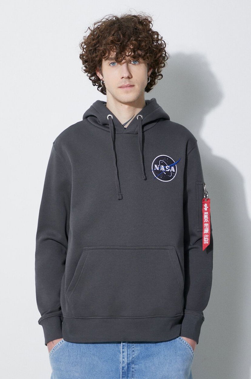 Huppari Alpha Industries NASA Orbit Hoodie Harmaa | 146339.