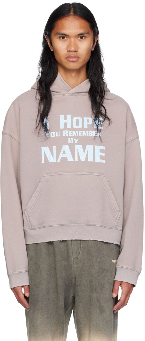 Huppari We11done Lettering Hoodie Violetti | WD-TH2-24-813-U-LP