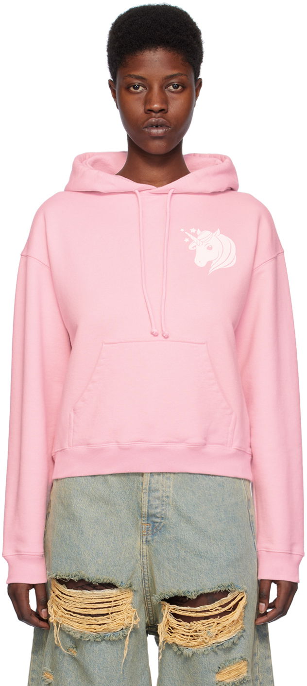 Huppari VETEMENTS Unicorn Hoodie Vaaleanpunainen | WE64HD200P