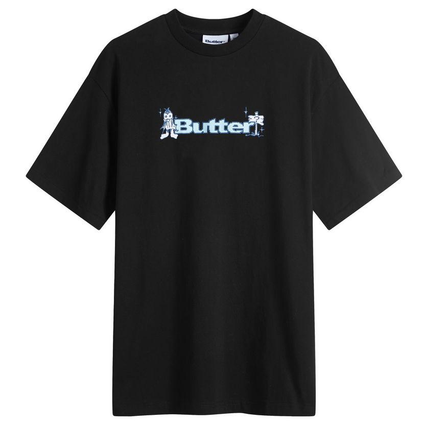 T-paita Butter Goods Quest Logo Black T-Shirt Musta | BGQ4240017-BLK