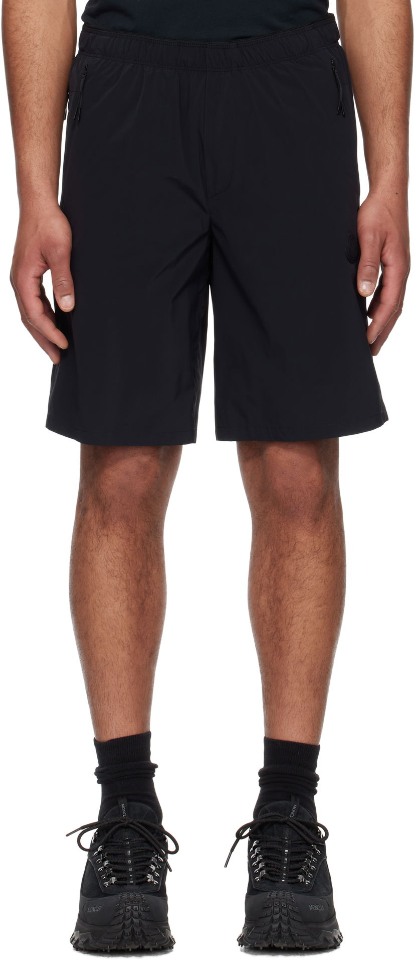Shortsit Moncler Moncler Logo Patch Shorts Musta | K10912B0000759865