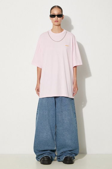 T-paita Ambush Ballchain T-Shirt with Logo Print Vaaleanpunainen | BWAA04BF24JER0013616, 1