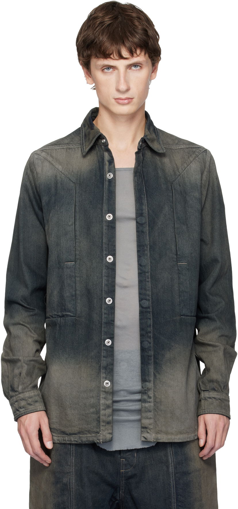 Paita Rick Owens Concordia Fogpocket Denim Shirt Monivärinen | RU02E1237 DKDEG