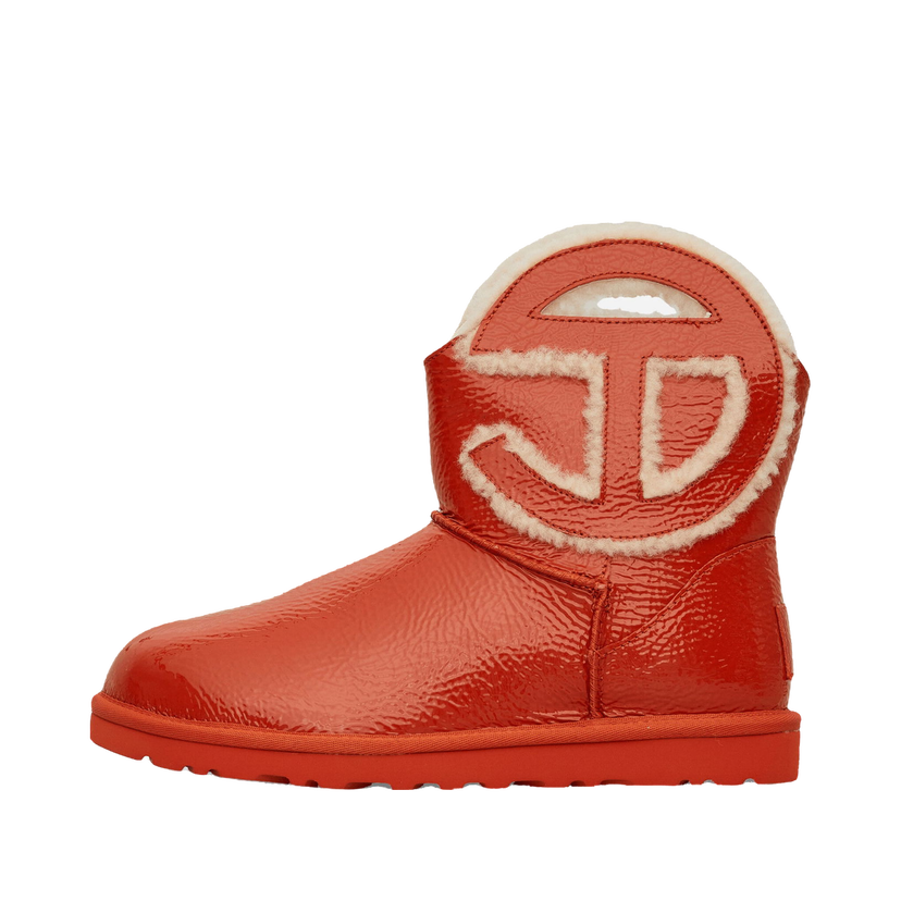 Tennarit ja kengät UGG Telfar Logo Mini Crinkle Leather Boots Spicy Pumpkin Punainen | 1155790 SYP