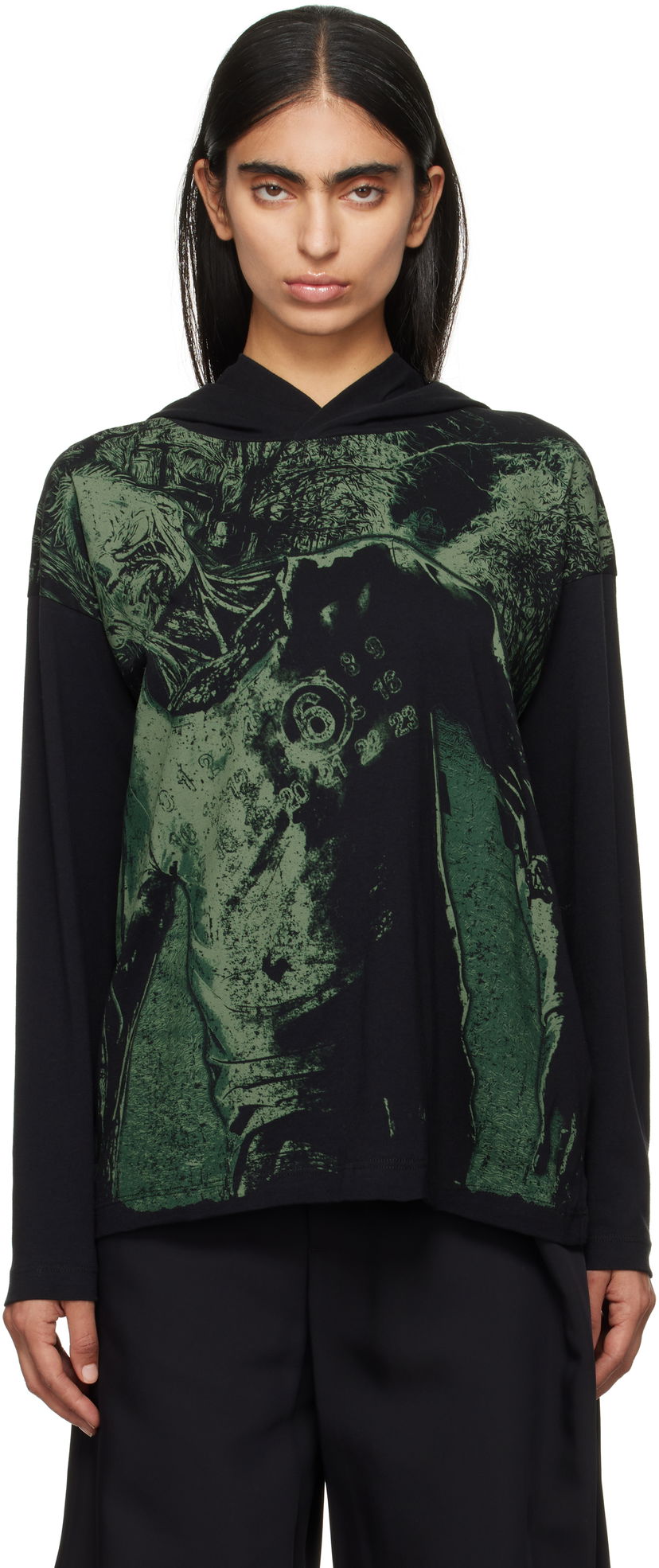 T-paita Maison Margiela Long Sleeve T-shirt Musta | S62GD0190 S23588