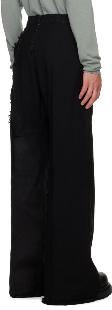 Jeans Rick Owens Concordians Joris Wide-Leg Distressed Jeans Musta | RR02E1308 BBCL, 2