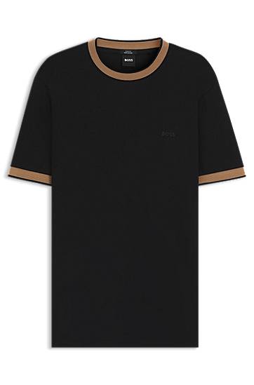 T-paita BOSS Slim-Fit T-Shirt with Contrast Trims Musta | 50543858
