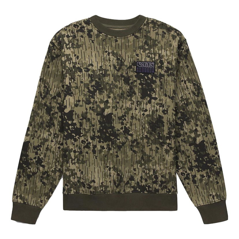 Villapaita Vans Rain Camo Crew Sweatshirt Vihreä | VN0008UKCBI