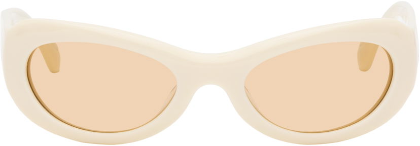 Aurinkolasit Port Tanger Port Tanger Khilna Sunglasses Valkoinen | SSENSE Exclusive Oval