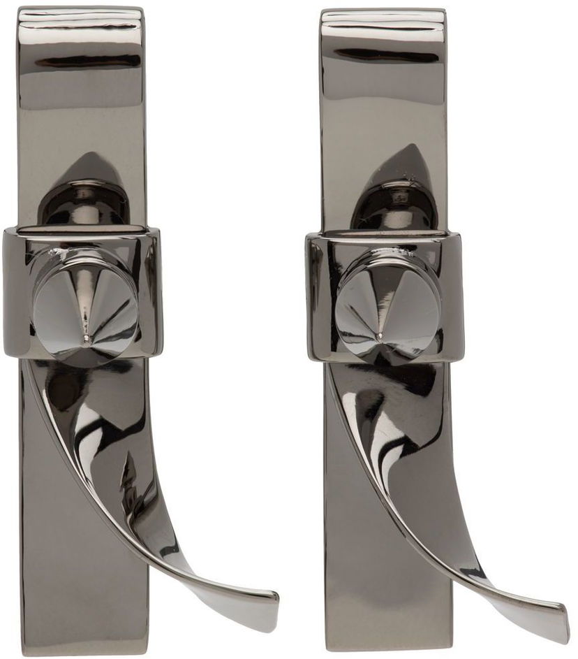 Korvakorut We11done Spike Ribbon Earrings Metallinen | WD-AJ1-22-720-U-DG
