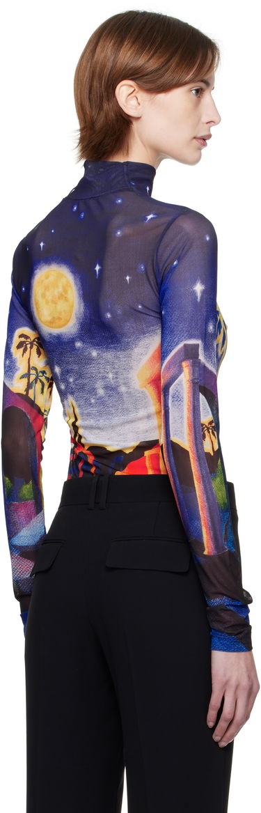 Villapaita Casablanca Casablanca Midnight Acropolis Mesh Turtleneck Top Monivärinen | WPS25-JTP-028-01, 2