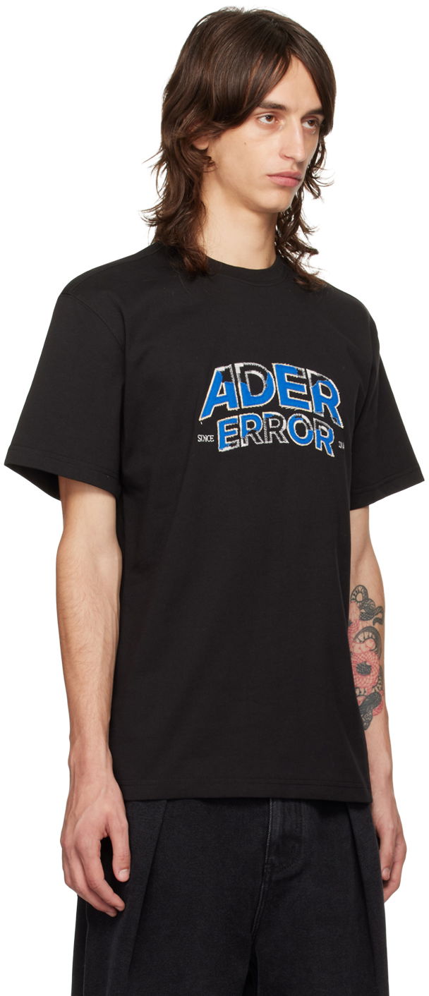 T-paita ADER ERROR Flocked Logo Graphic T-Shirt Musta | BN25FYTS0101BK, 1