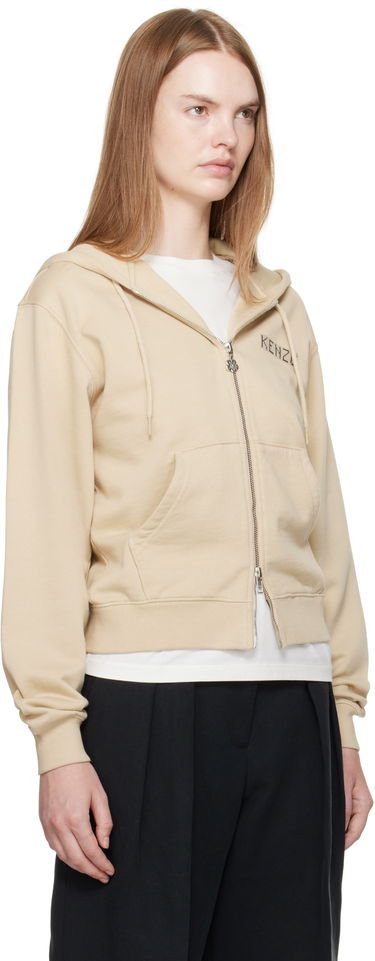 Huppari KENZO Kenzo 'KENZO City' Zip-Up Hoodie Beige | FF62HO2514MF, 1