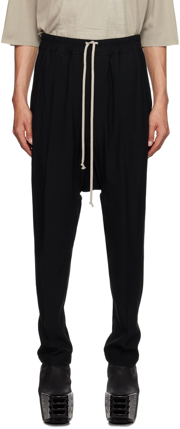 Housut Rick Owens Drawstring Trousers Musta | RU02C7380 HY, 0