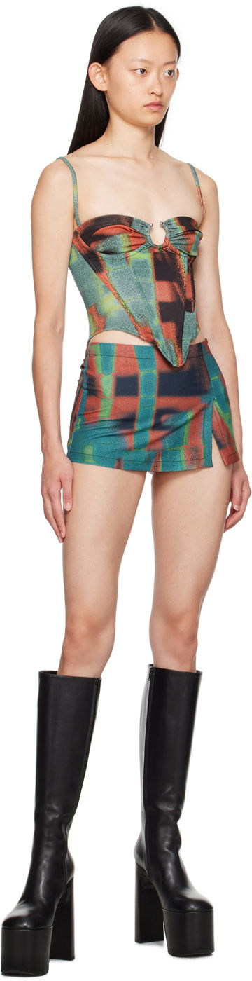 Hame Miaou Miaou Deia Printed Corset Top Monivärinen | 7069VC2RST, 3