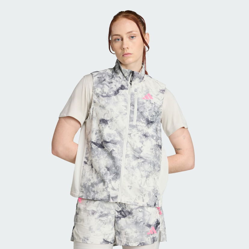 Liivi adidas Performance Own The Run Spray Dye Vest Valkoinen | JL8726