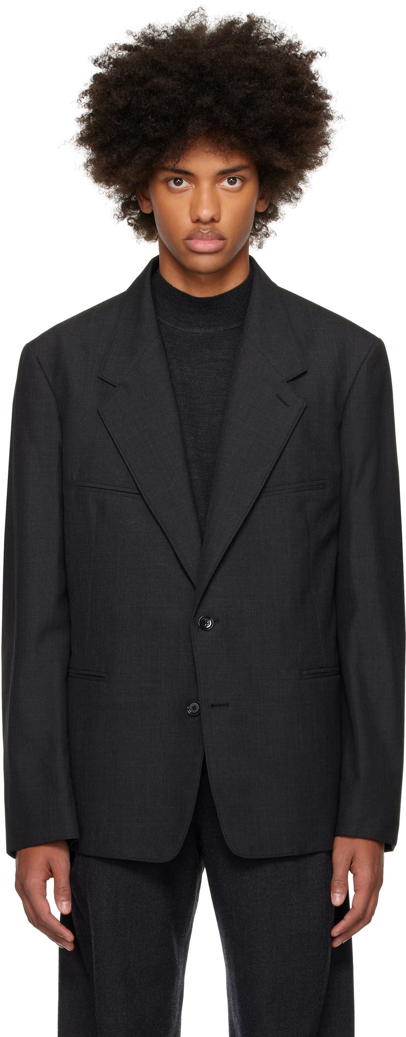 Takki LEMAIRE LEMAIRE Tailored Single Breasted Blazer Musta | JA1056 LF414