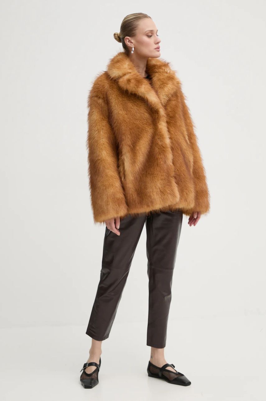 Takit STAND STUDIO Stand Studio Janice Faux Fur Jacket Ruskea | 61239.9156, 1