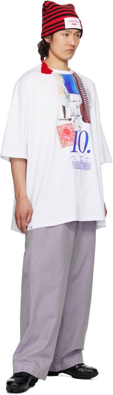 T-paita Charles Jeffrey Loverboy Charles Jeffrey LOVERBOY Oversized '10' Year Graphic T-Shirt Valkoinen | 54100601, 3