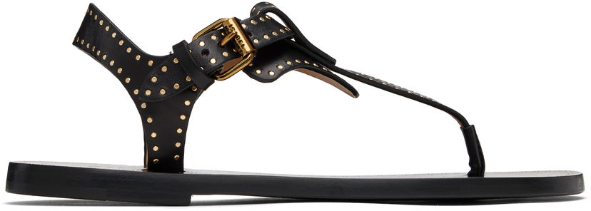 Asusteet ISABEL MARANT Isabel Marant Joony Studded Leather Thong Sandals Musta | SD0217FA-C1B05S