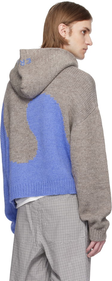 Villapaita ERL ERL Bicolor Swirl Knit Hoodie Sininen | ERL10N009, 2
