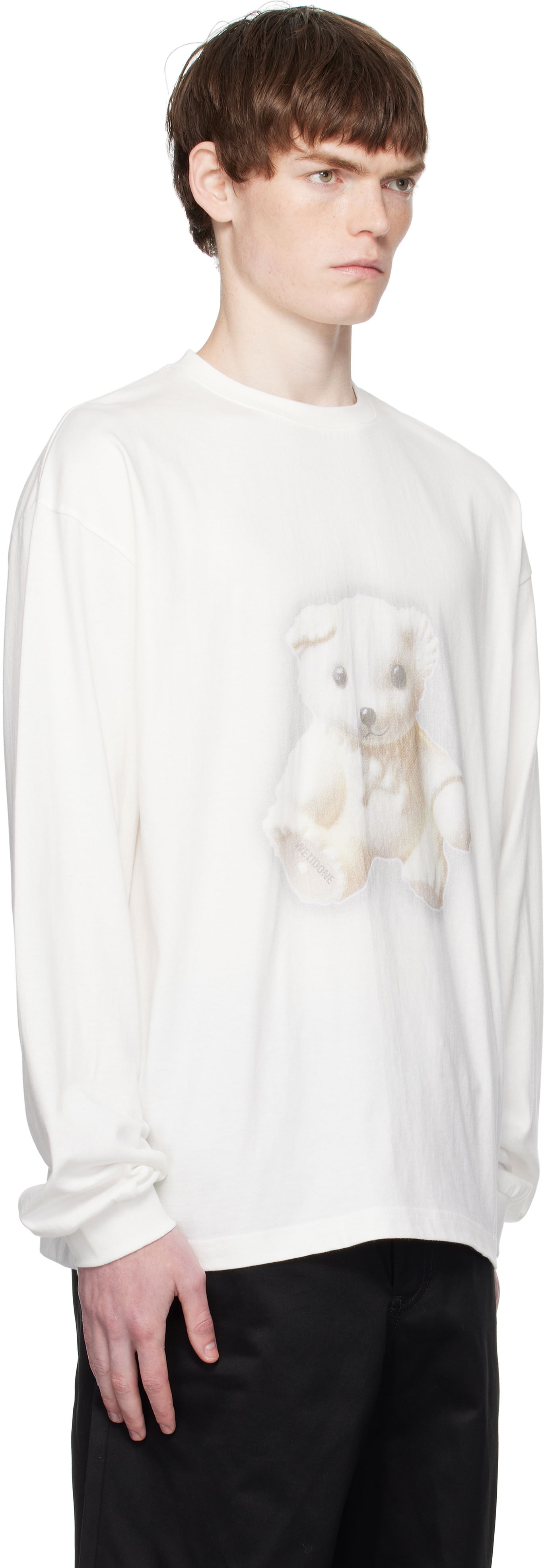 T-paita We11done We11done Glow Teddy Graphic Long Sleeve Tee Valkoinen | WD-TT2-25-775-U-WH, 1