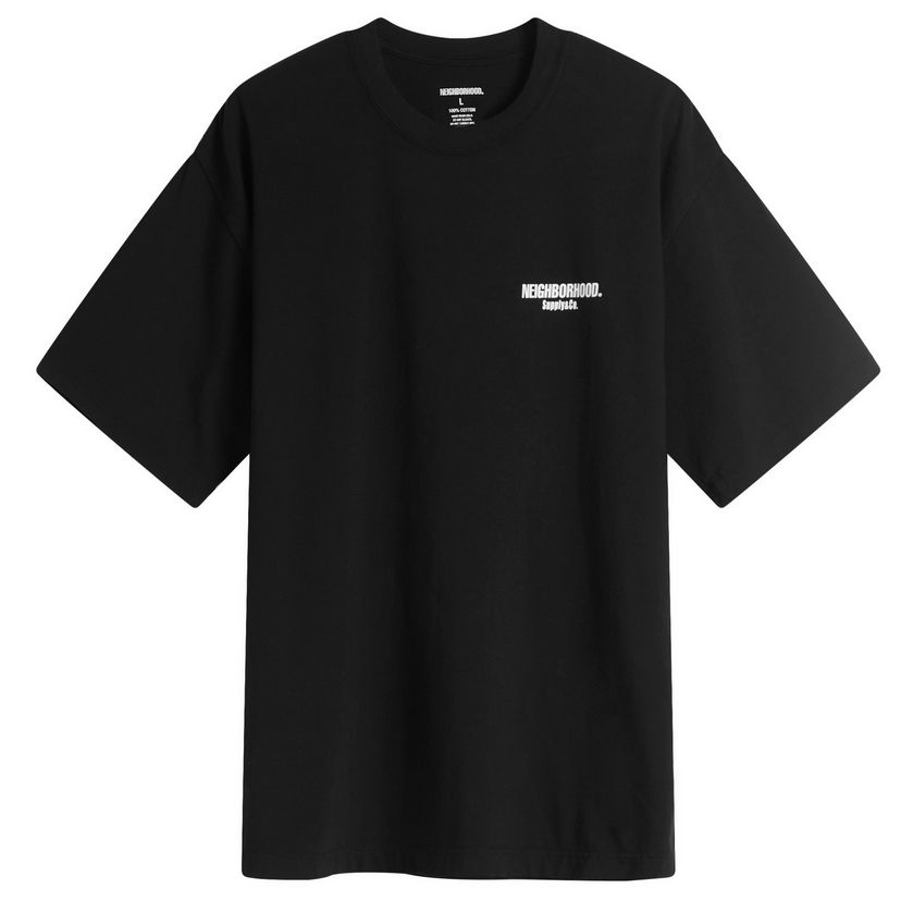 T-paita Neighborhood Neighborhood SS-2 Tee Large Musta | 251PCNH-ST02-BLKXWHT