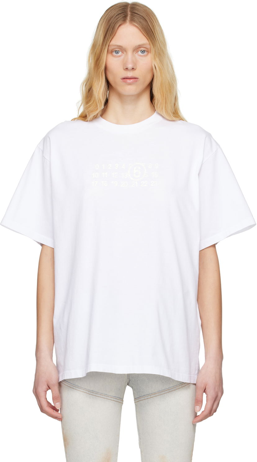 T-paita Maison Margiela MM6 Maison Margiela Basic Jersey T-Shirt Valkoinen | S62GD0202 M20115