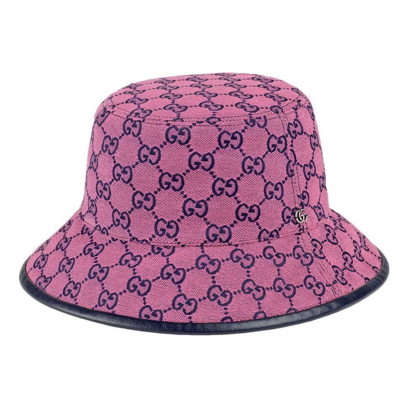 Hattu Gucci Reversible GG Monogram Bucket Hat Vaaleanpunainen | 656573-3HAD0-5268